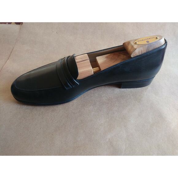 Salvatore Ferragamo Men\'s dreads Shoes With Logo Size 10B Black Made In Italy main image 7